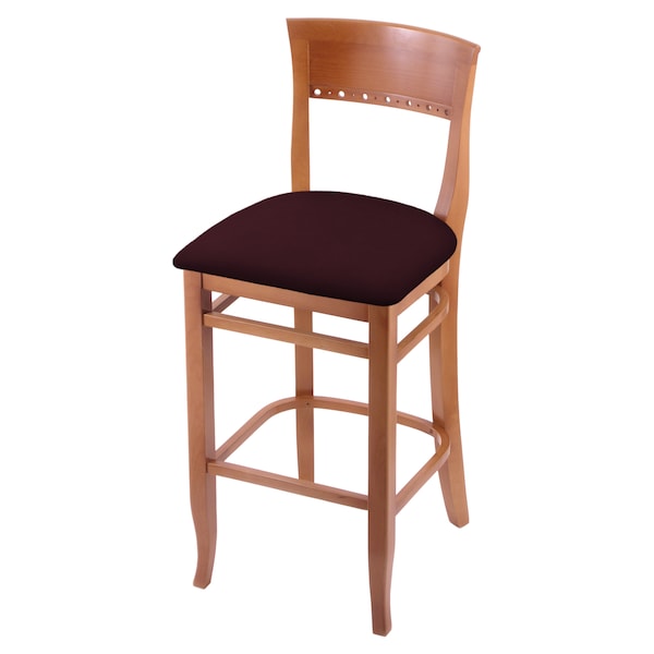 25" Counter Stool, Medium Finish, Canter Bordeaux Seat